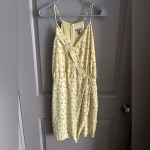 Chelsea28 Yellow Floral Midi Wrap Dress